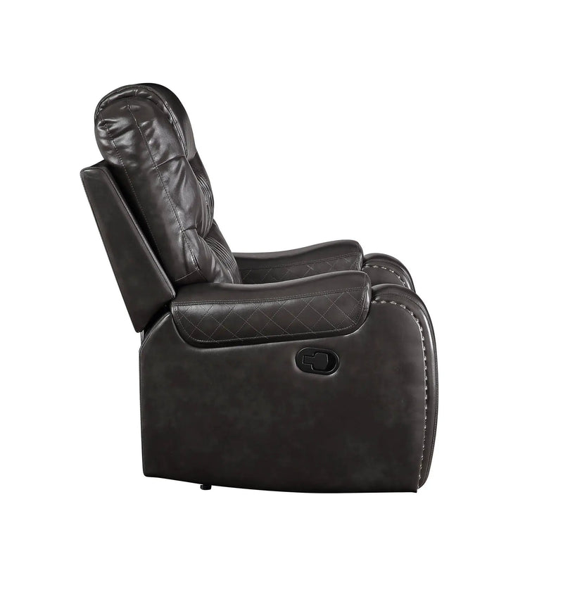 Braylon Recliner Loveseat With Cupholder Console - Brown by HouseOfZazla
