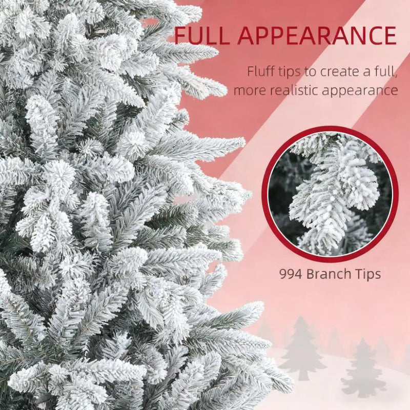 Snowy Artificial Christmas Tree with Easy Assembly by HouseOfZazla