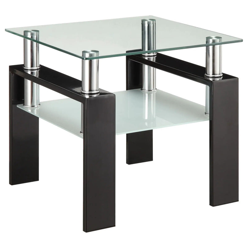 Dyer 3-piece Rectangular Coffee and End Table Set Black by Unique Piece Furniture