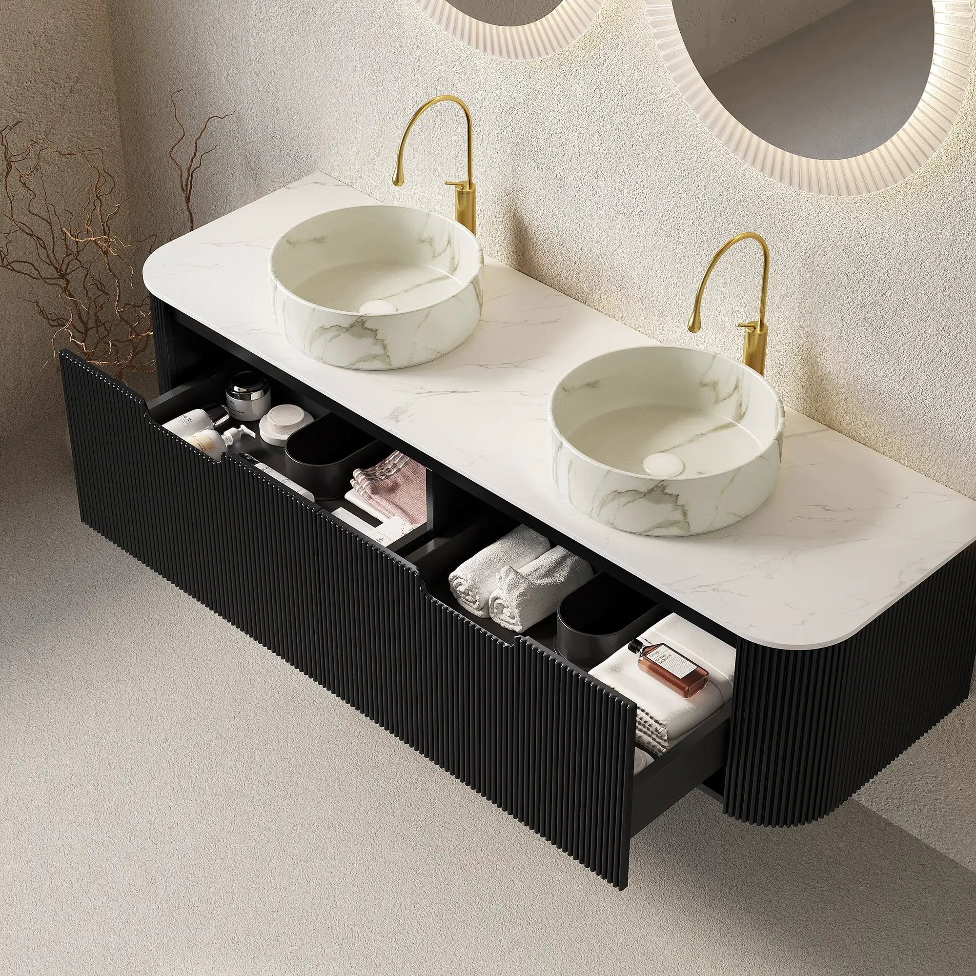 Dina 60" Bathroom Vanity & Sinks by HouseOfZazla