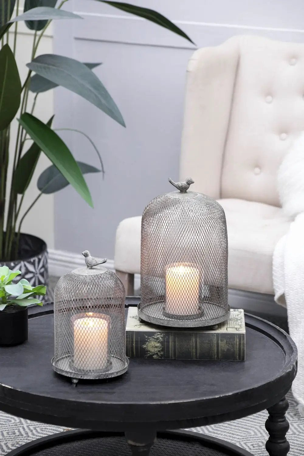 Ophira Sparrow Candle Holders (Set of 2) - Antique Gray by Unique Piece Furniture
