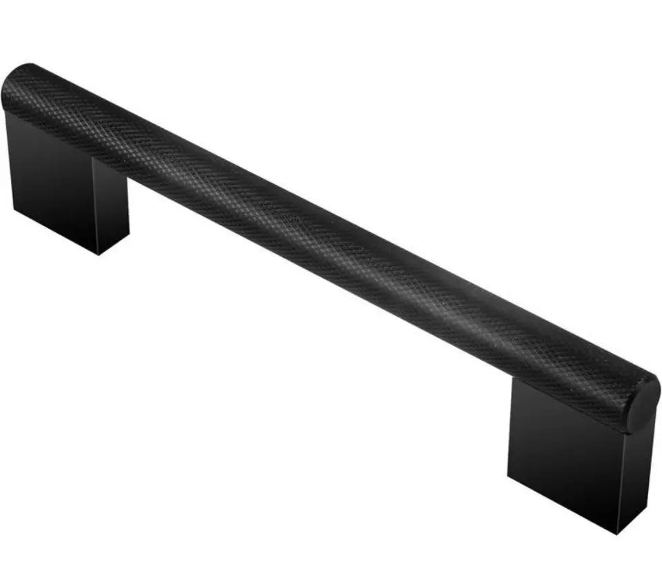 Open Box Alzassbg 10 Pack Matt Black Cabinet Pulls, 5 Inch(128mm) Hole Centers Kitchen Hardware Knurled Cabinet Handles for Cabinets and Drawers by Selzalot