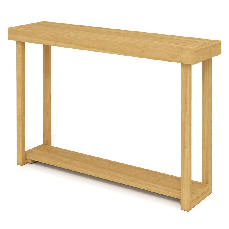 46 Inch Solid Wood Console Table 2-Tier Narrow Farmhouse Sofa Table by DirectDeals