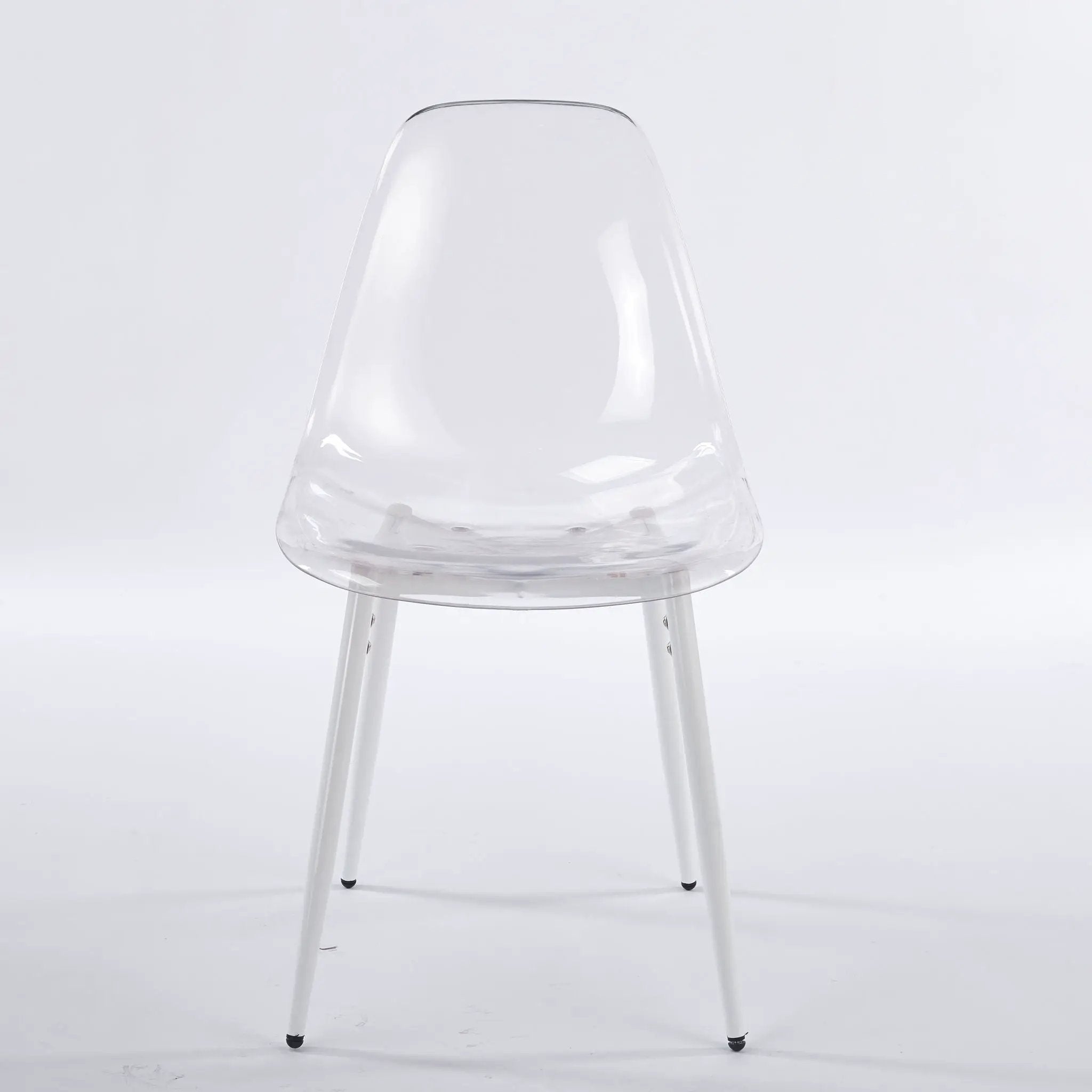 Transparent Dining Chair (Set of 4) - Matte White by Unique Piece Furniture