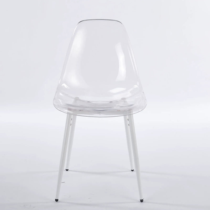 Transparent Dining Chair (Set of 4) - Matte White by Unique Piece Furniture