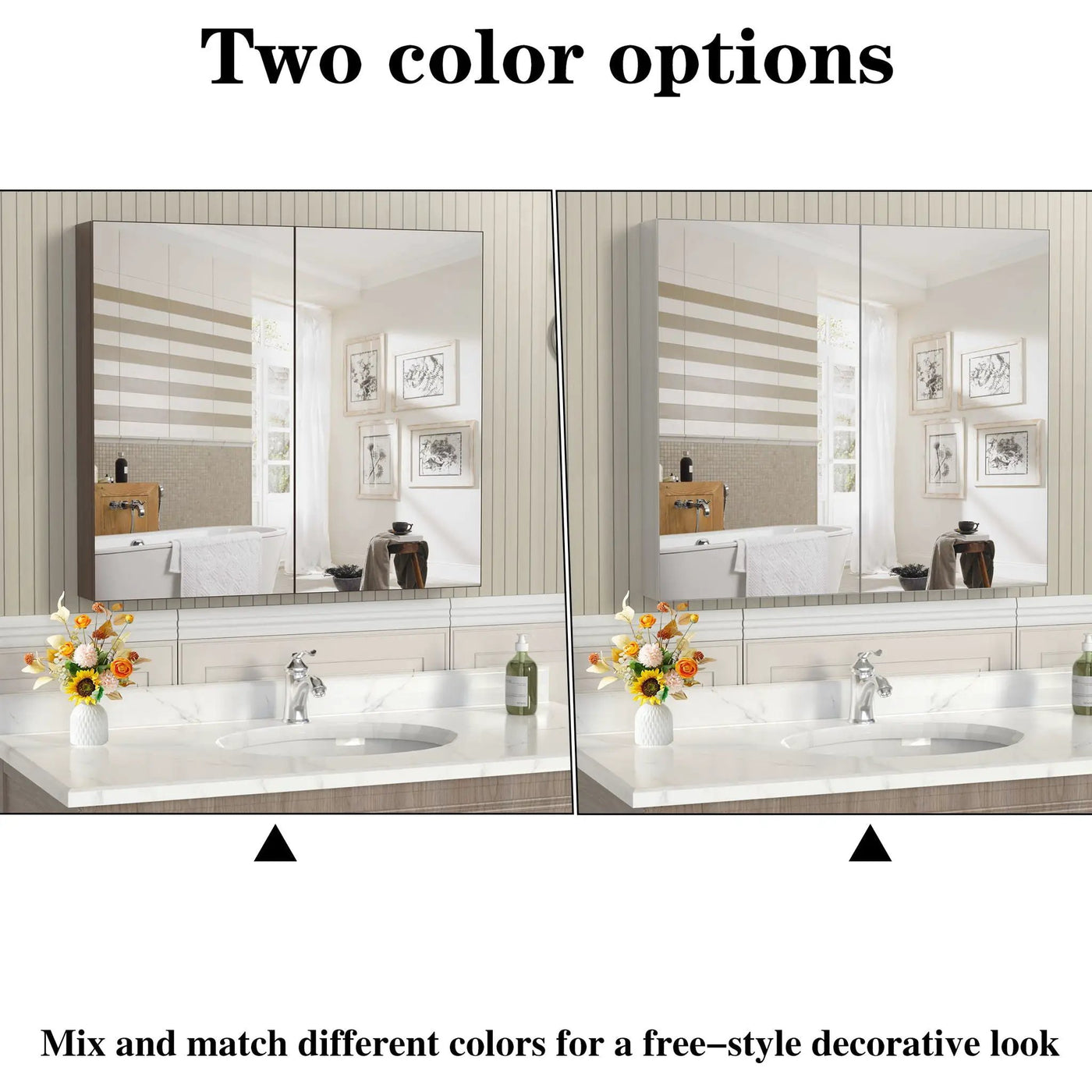 Medicine Cabinet, Wall Mounted Bathroom Mirror With Storage by Unique Piece Furniture