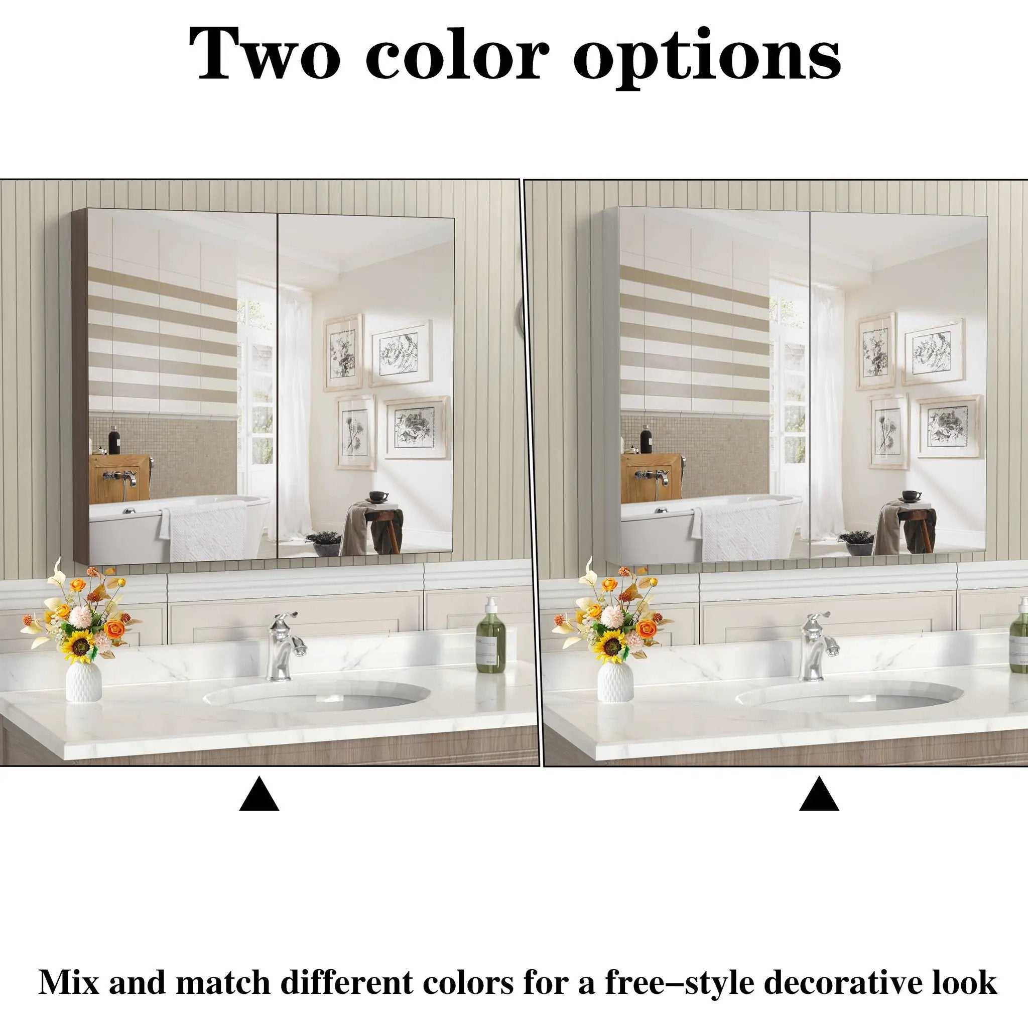 Medicine Cabinet, Wall Mounted Bathroom Mirror With Storage by Unique Piece Furniture