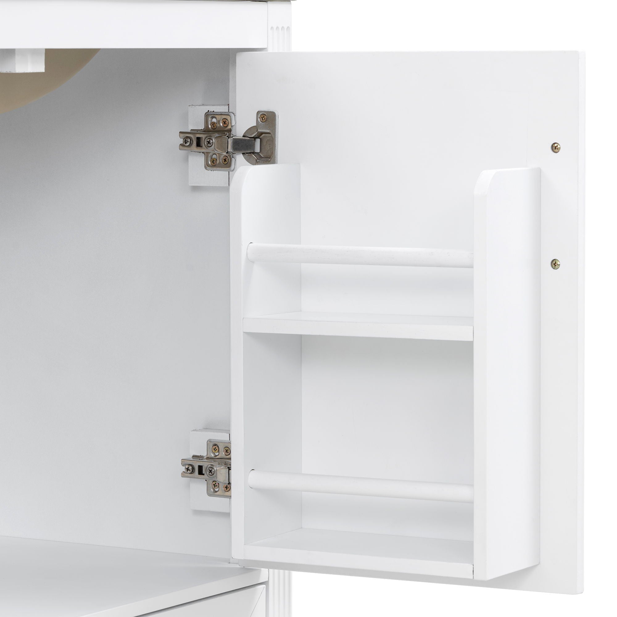 Elegant Fluted Bathroom Vanity With Sink, Soft Close Doors & Drawer by HouseOfZazla