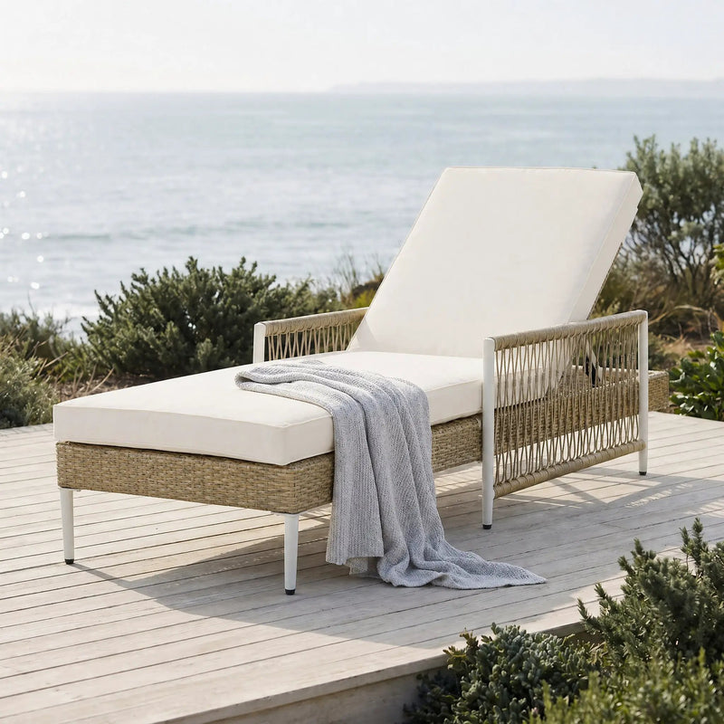 TOPMAX Outdoor All-Weather PE Rattan Chaise Lounge by HouseOfZazla