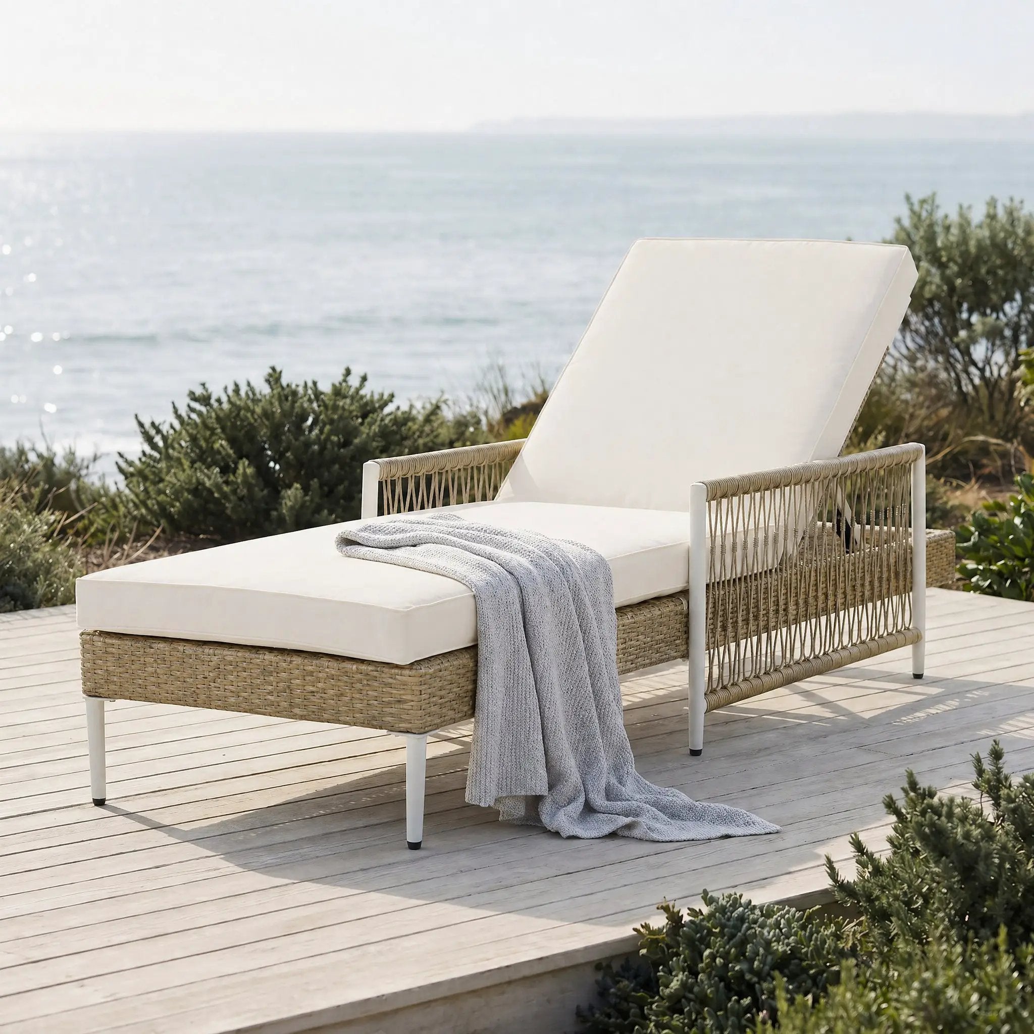 TOPMAX Outdoor All-Weather PE Rattan Chaise Lounge Set of 2 by HouseOfZazla