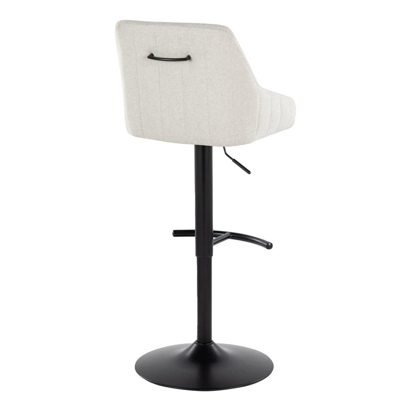 Hannah - Transitional Adjustable Barstool With Swivel With Rounded T Footrest (Set of 2) by Unique Piece Furniture