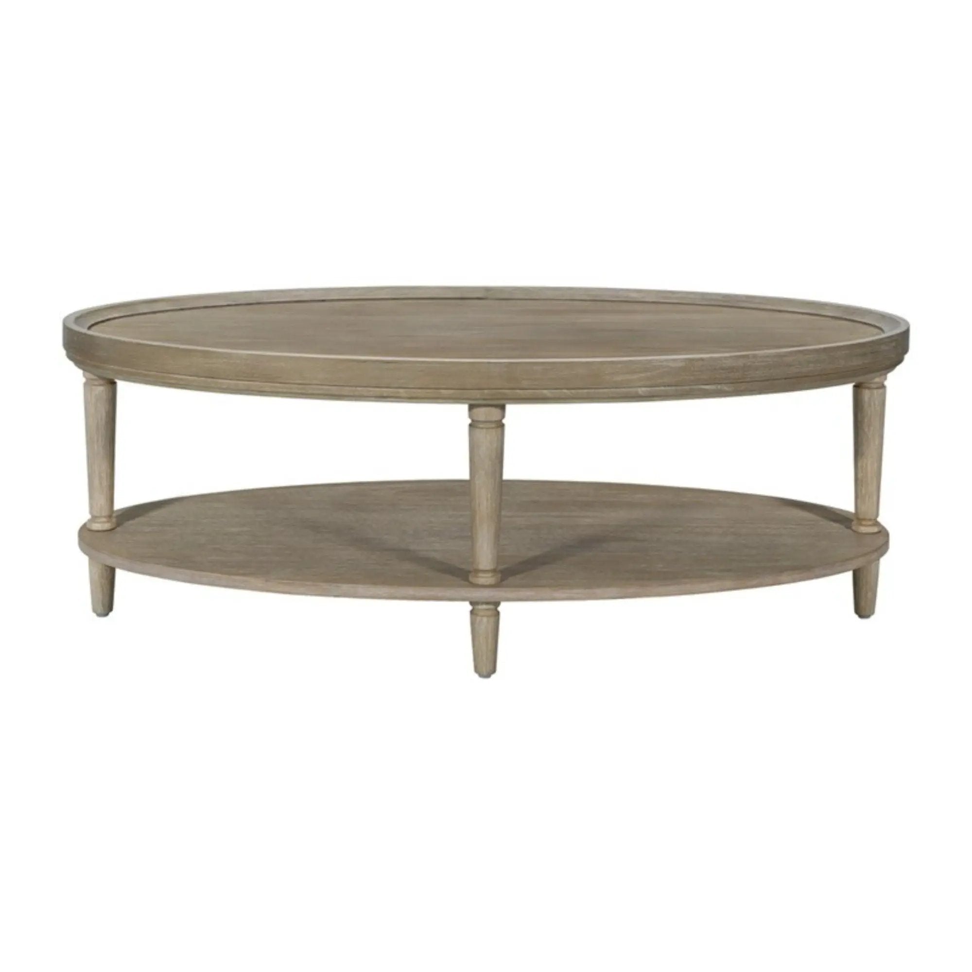 Bedford - Oval Coffee Table With Shelf - Natural by Unique Piece Furniture