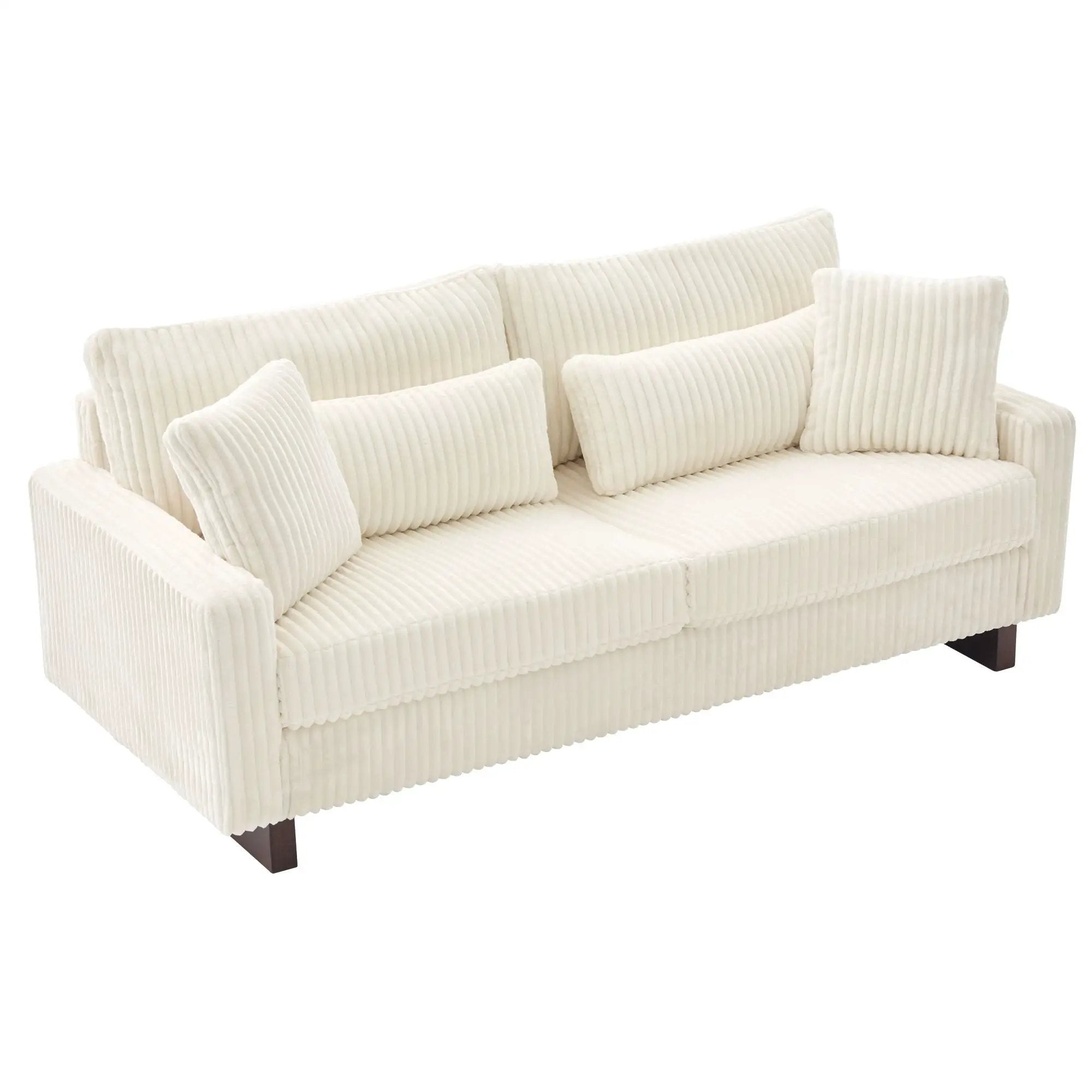 Modern Loveseat Sofa With 4 Pillows by HouseOfZazla