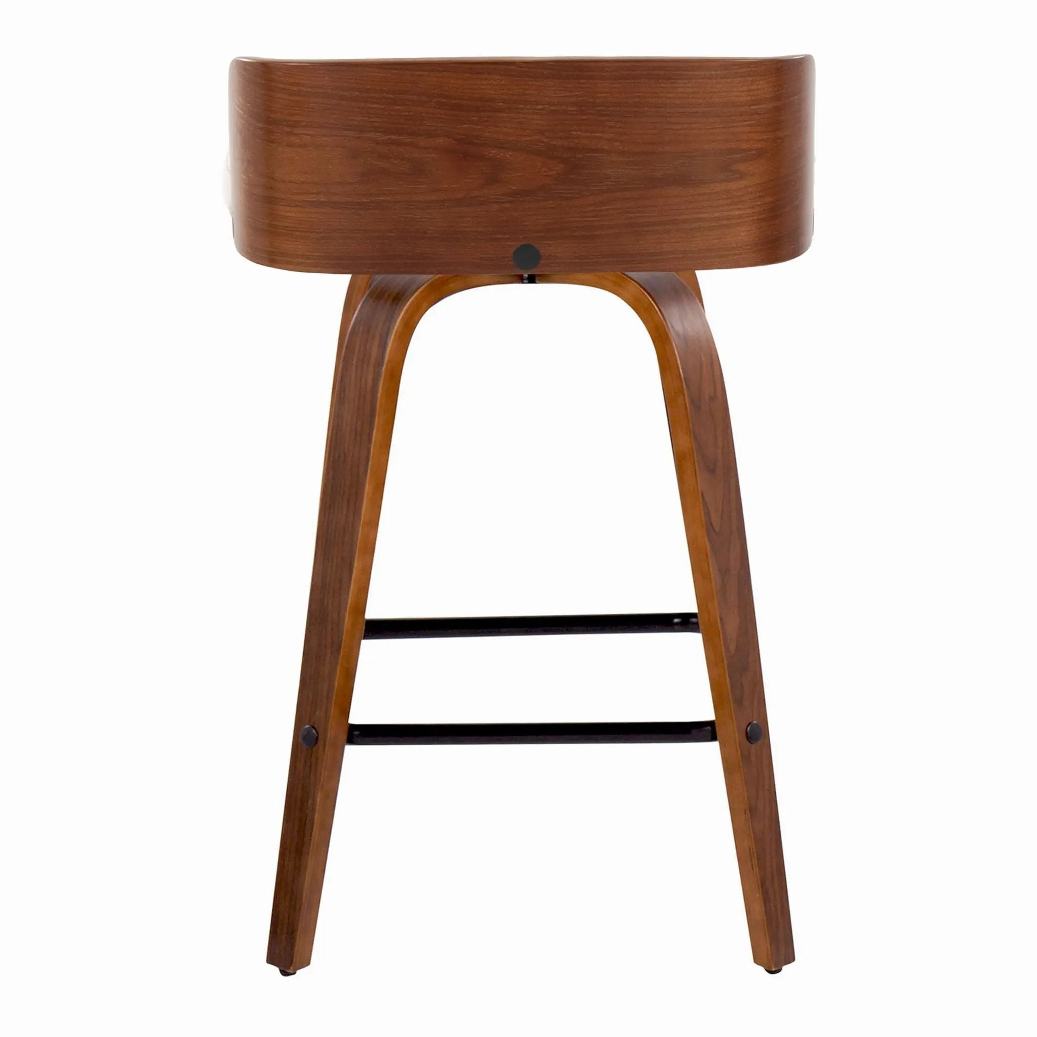 Maya - Mid Century Modern Fixed Height Counter Stool With Swivel And Square Footrest (Set of 2) by Unique Piece Furniture