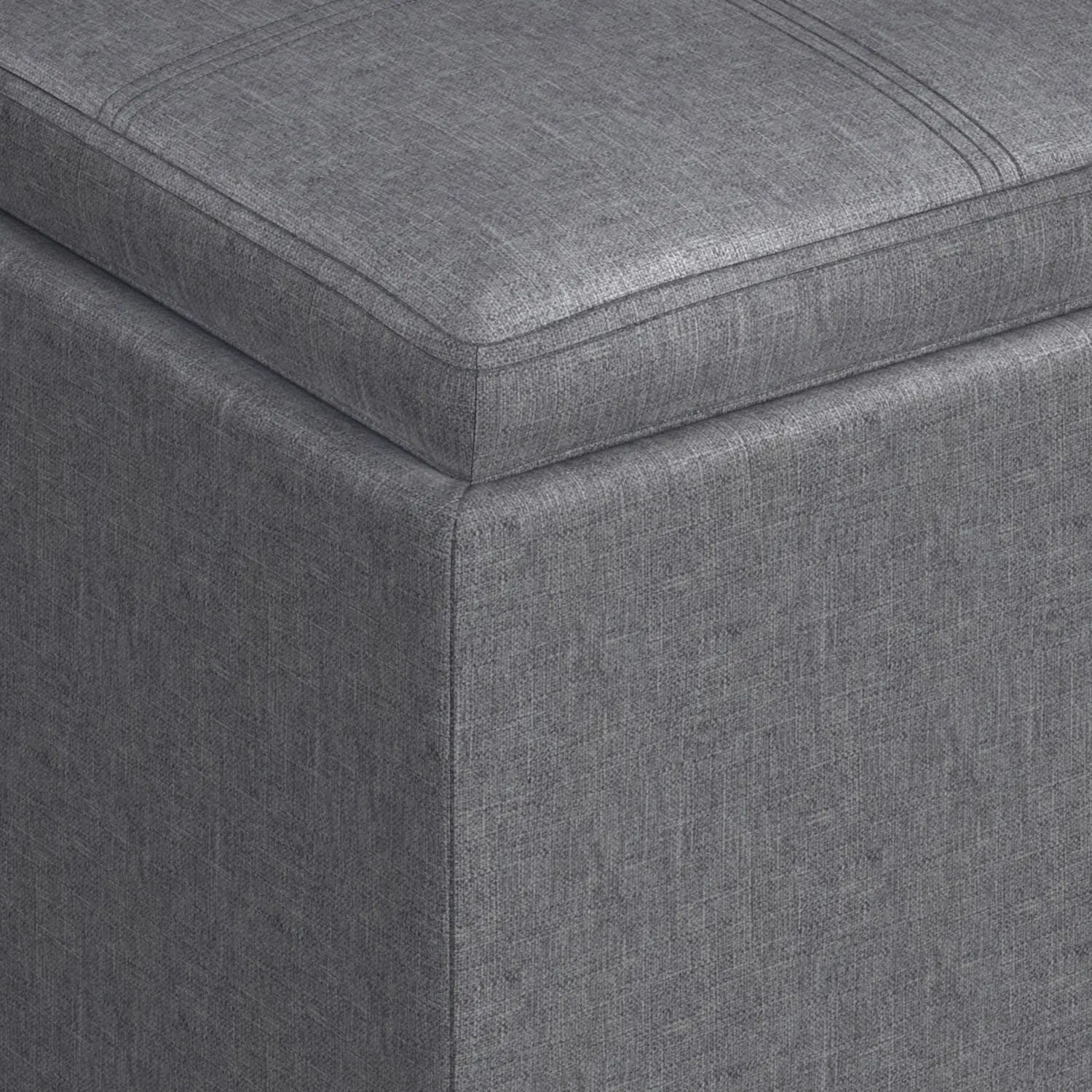 Rockwood - Upholstered Cube Storage Ottoman With Tray by Unique Piece Furniture