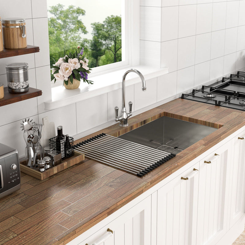 Modern Style Undermount Sink With Stainless Steel, Deep Single Bowl by HouseOfZazla