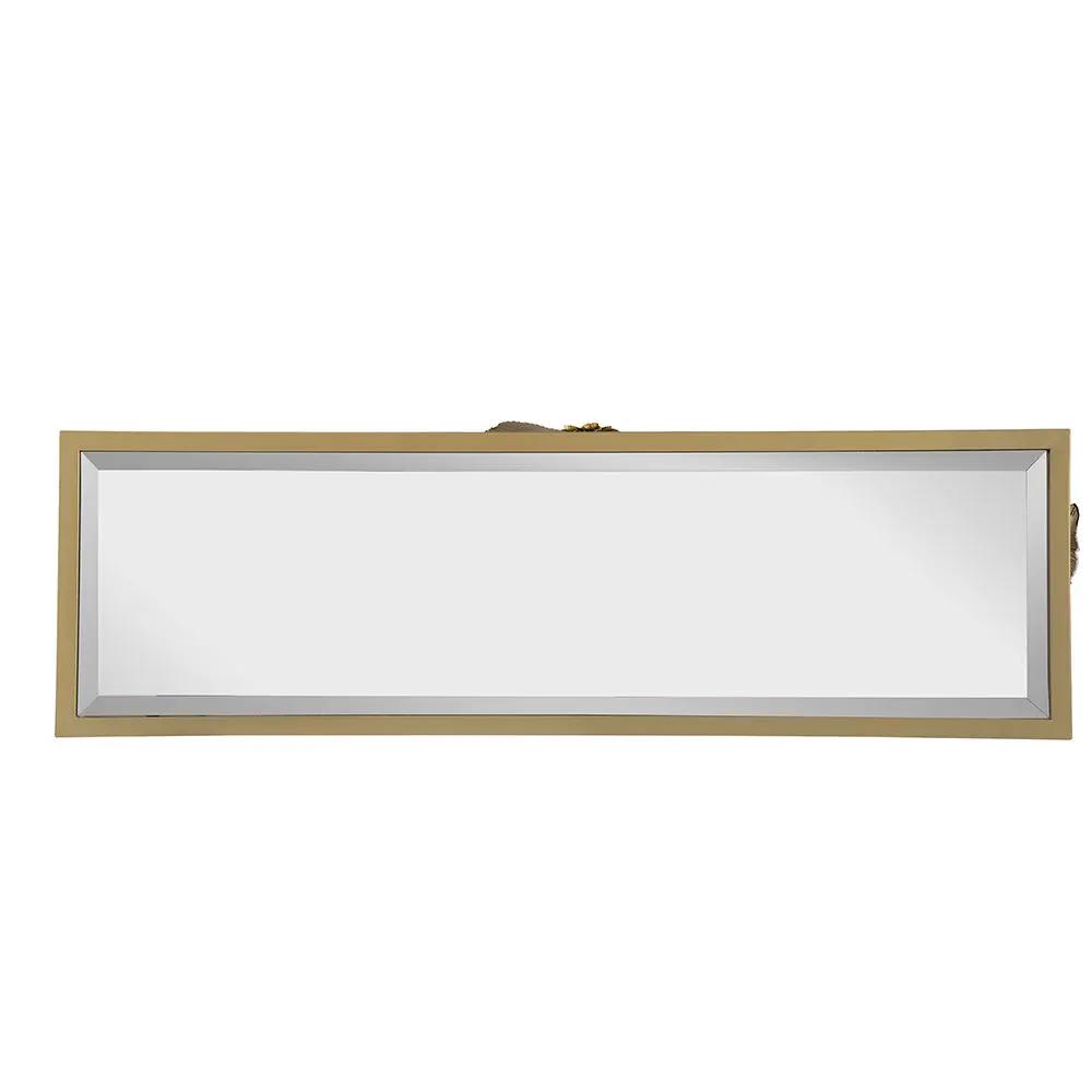 Console Table With Mirrored Glass Top, Modern Entryway Table For Living Room Foyer Entryway - Gold by HouseOfZazla
