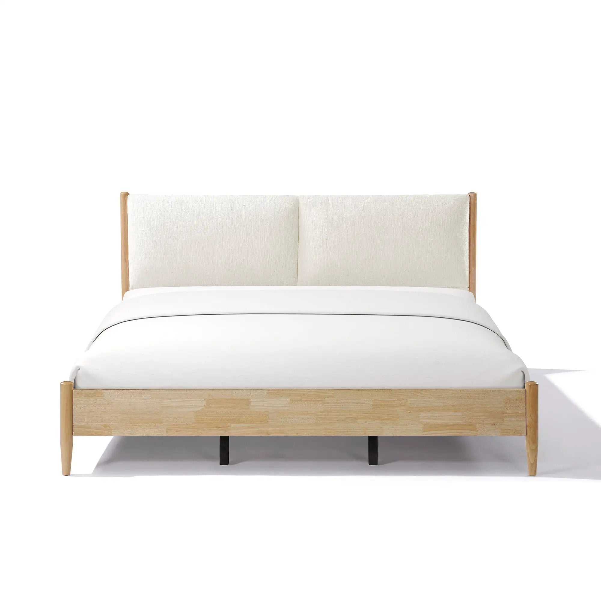 King Natural Wood Bed Frame by HouseOfZazla