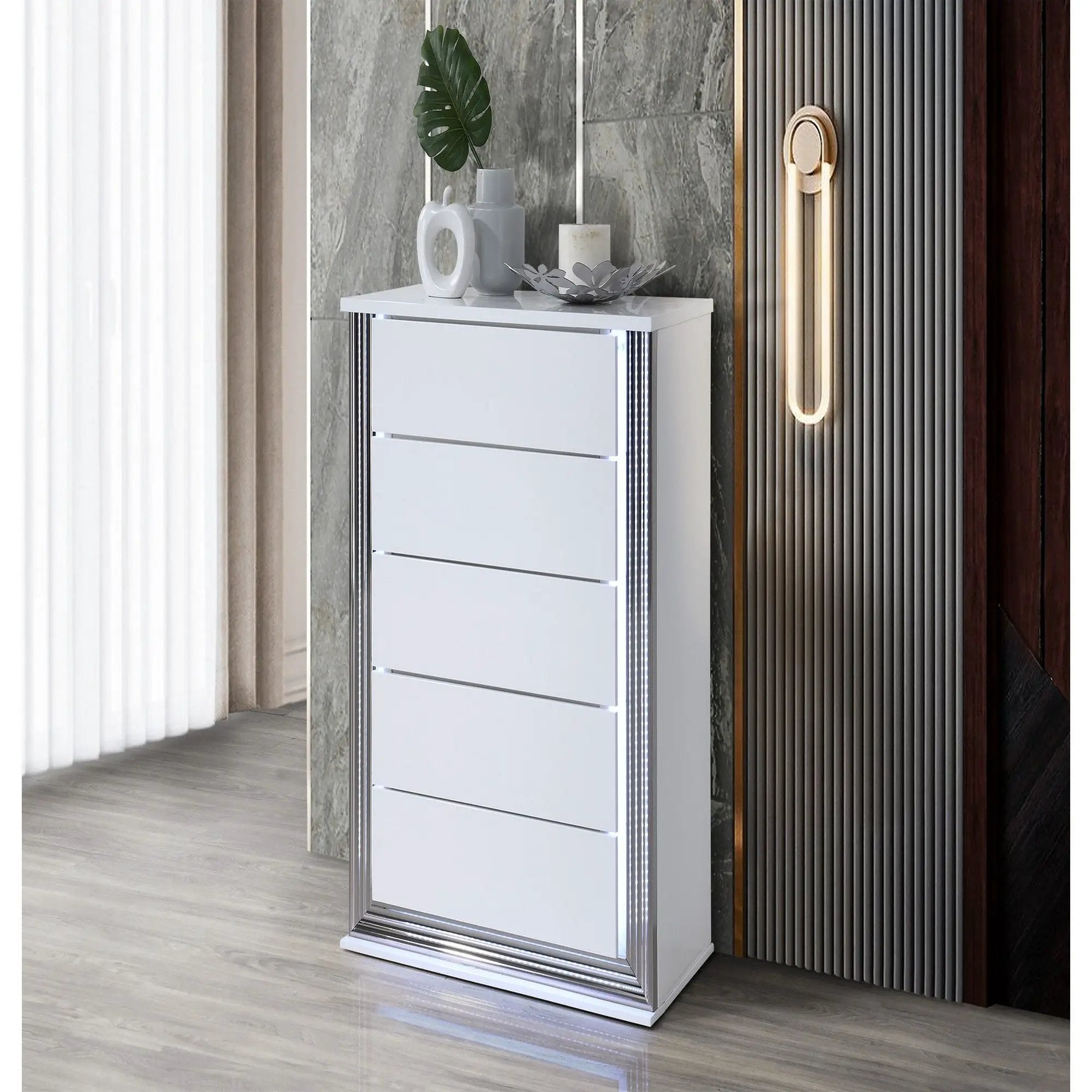 Moon - Smooth Chest With LED - White by HouseOfZazla