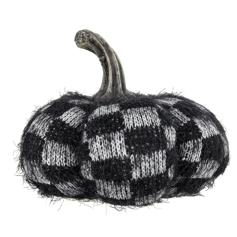 Set of 2 Fabric Black Pumpkins by HouseOfZazla
