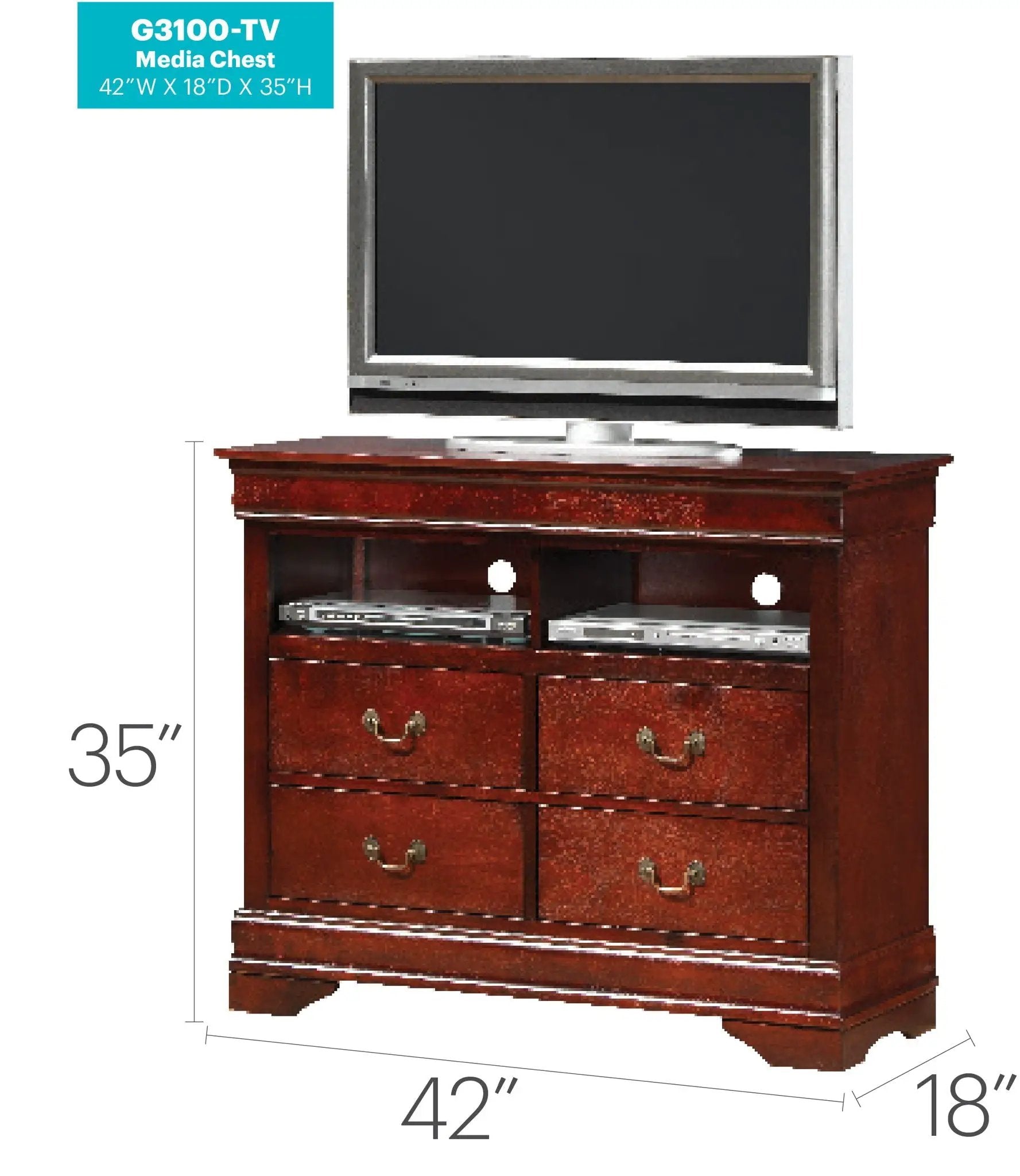 Louis Phillipe - Media Storage Unit Timeless by Unique Piece Furniture