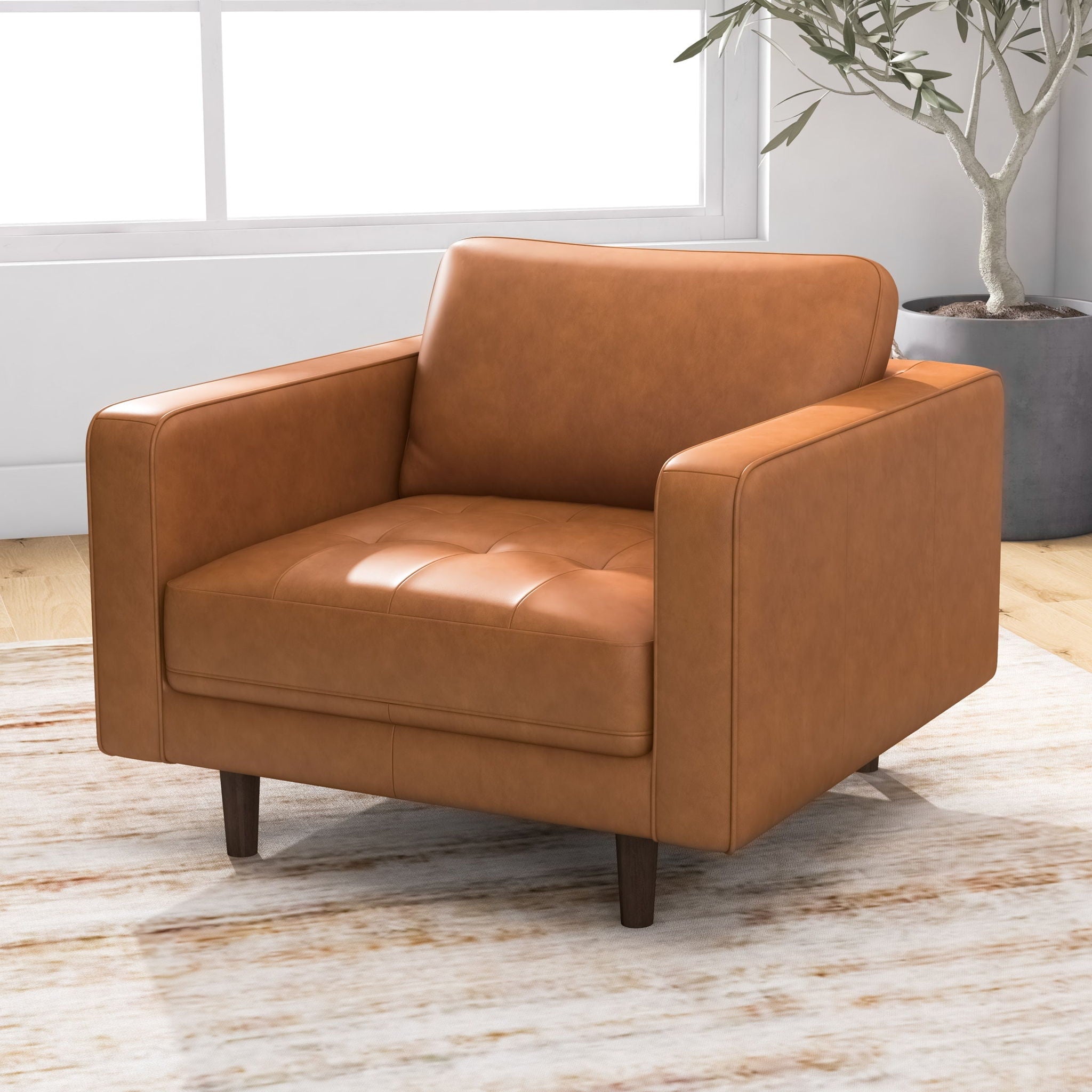 Catherine - Lounge Chair - Brown / Tan by HouseOfZazla