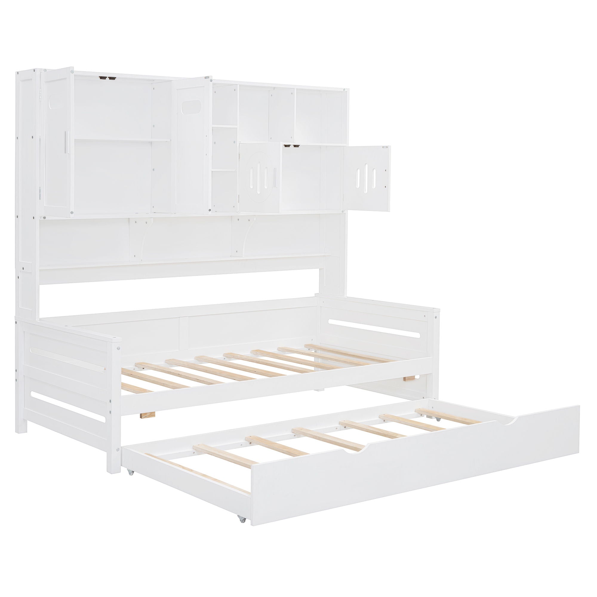 Daybed With All-In-One Cabinet And Shelf by HouseOfZazla