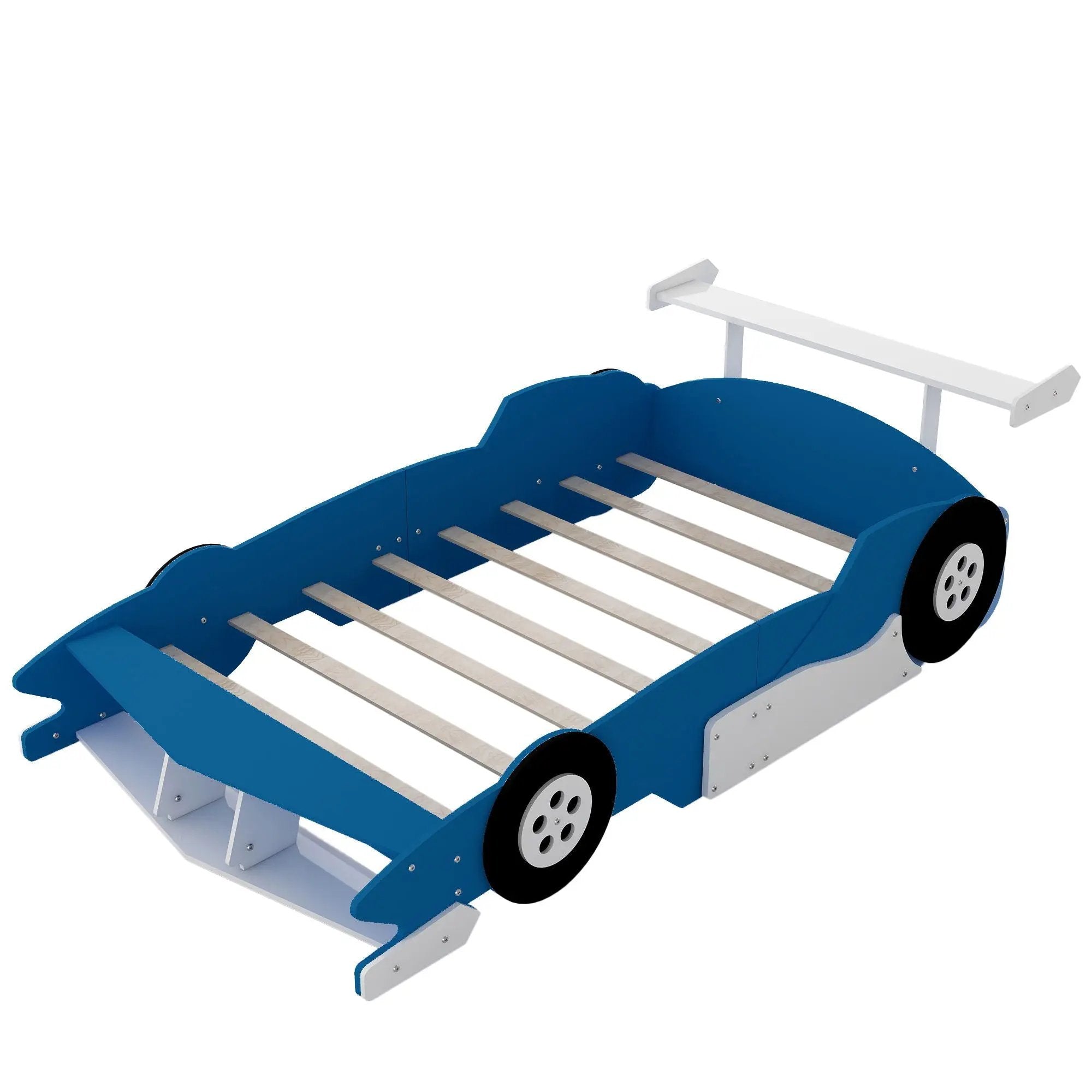 Race Car-Shaped Platform Bed With Wheels by Unique Piece Furniture