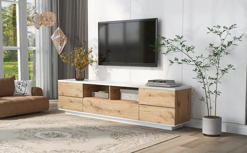 Modern TV stand with Multi-Functional Storage by BLAKHOM