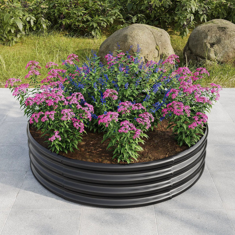 2PCS 47.24" Round Raised Garden Beds for Outdoor Gardening by HouseOfZazla