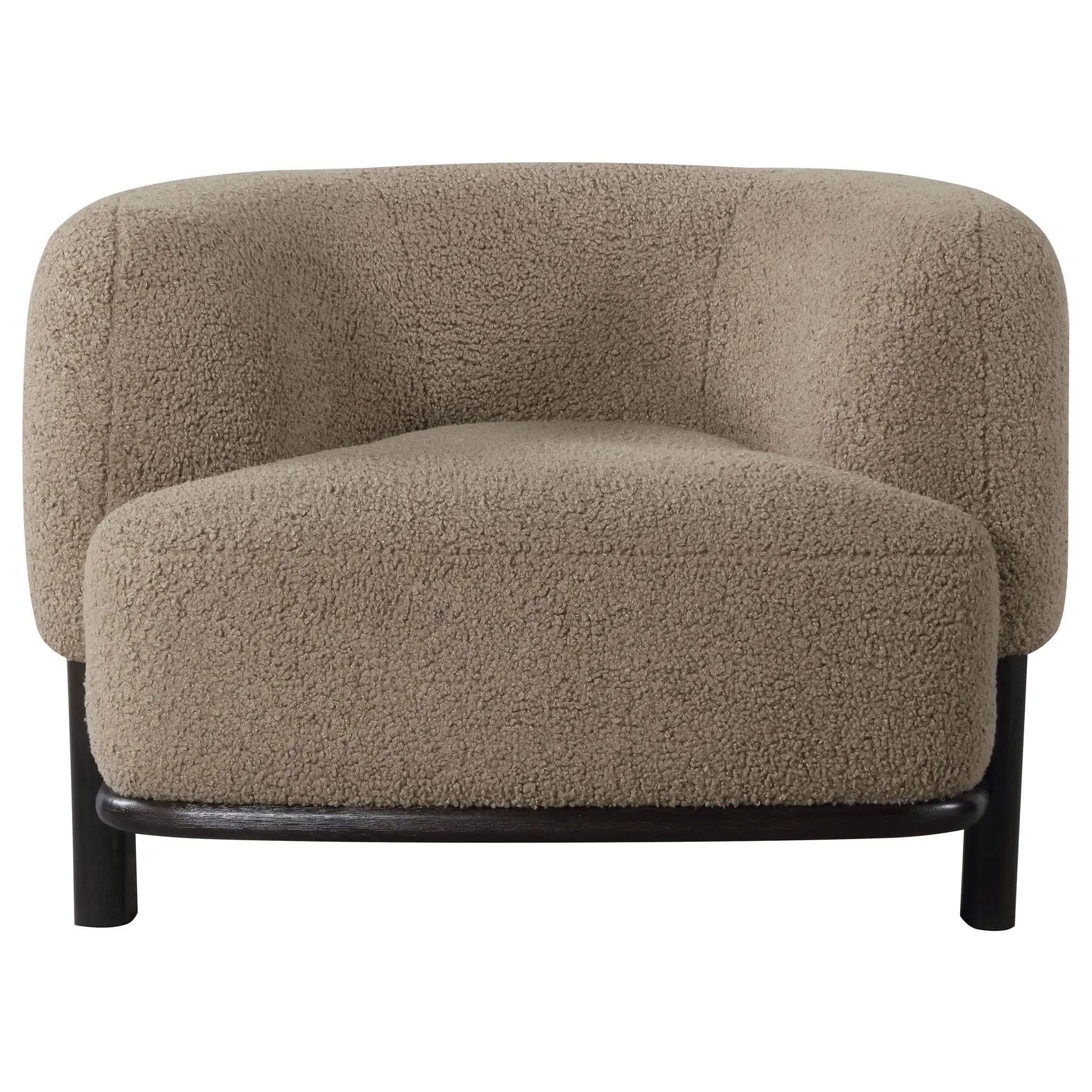 Lawler Upholstered Barrel Back Accent Chair Brown and Black by Unique Piece Furniture