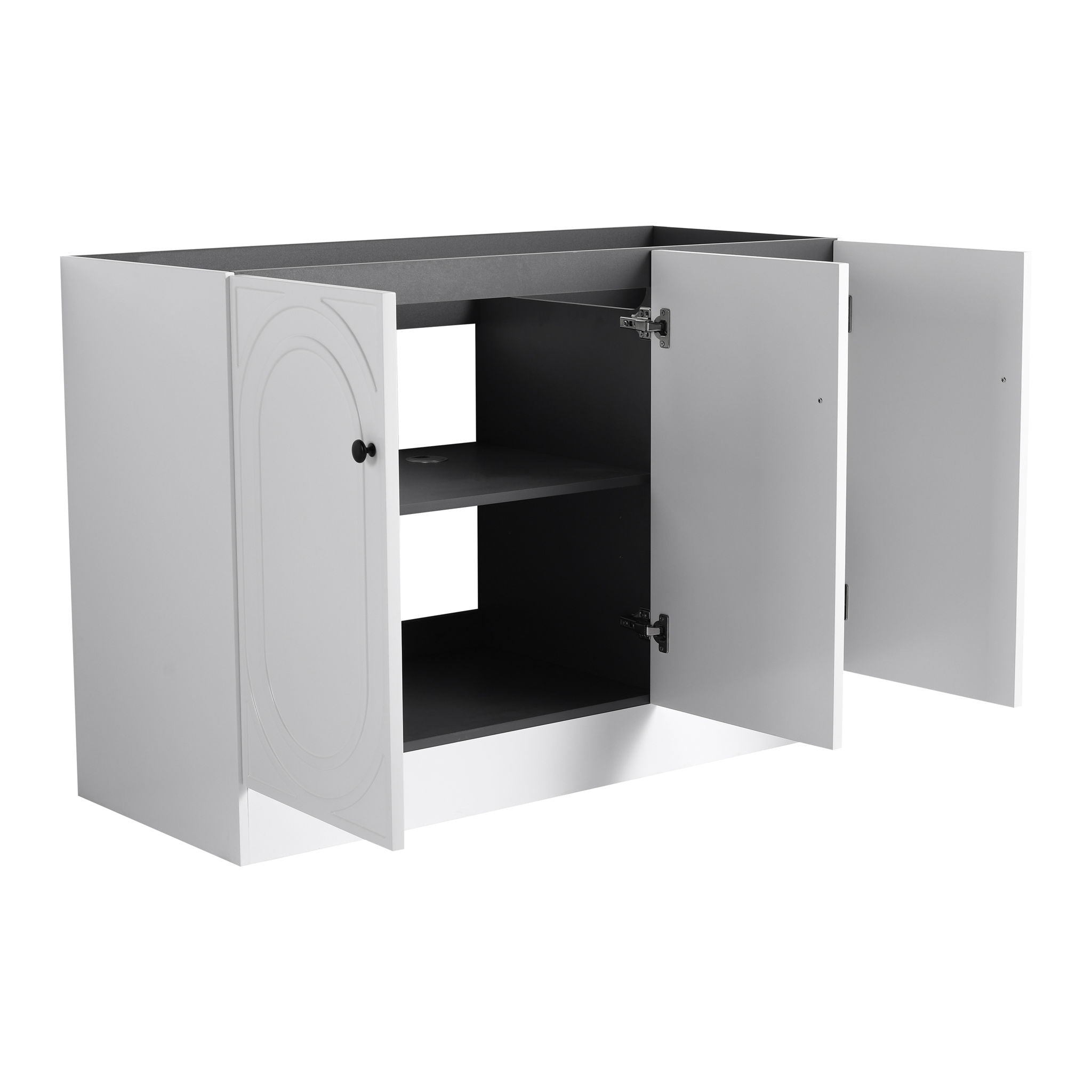 Modern Freestanding Bathroom Vanity With Soft Close Cabinet Doors by HouseOfZazla