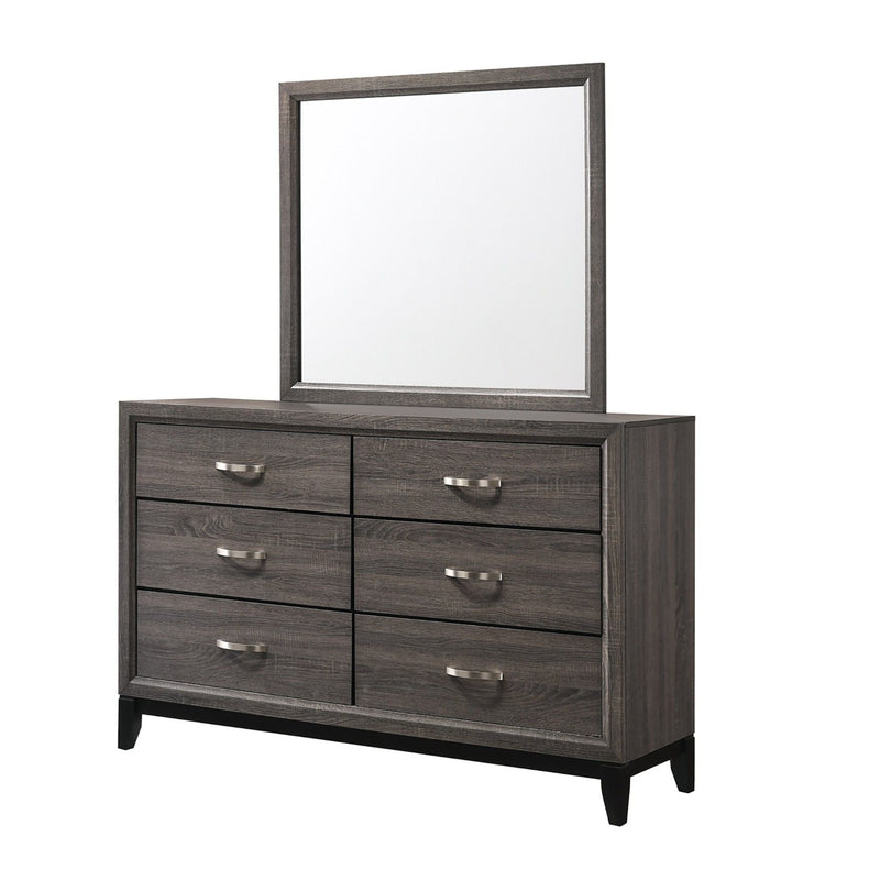 Contemporary 6 Drawer Dresser With Handles by Unique Piece Furniture