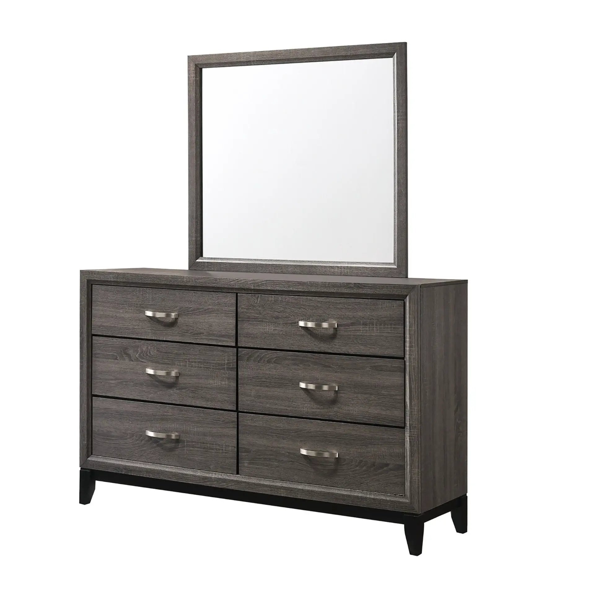 Contemporary 6 Drawer Dresser With Handles by Unique Piece Furniture