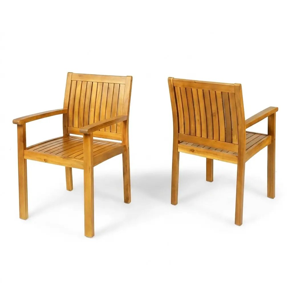 7-Piece Acacia Wood Outdoor Dining Set by HouseOfZazla