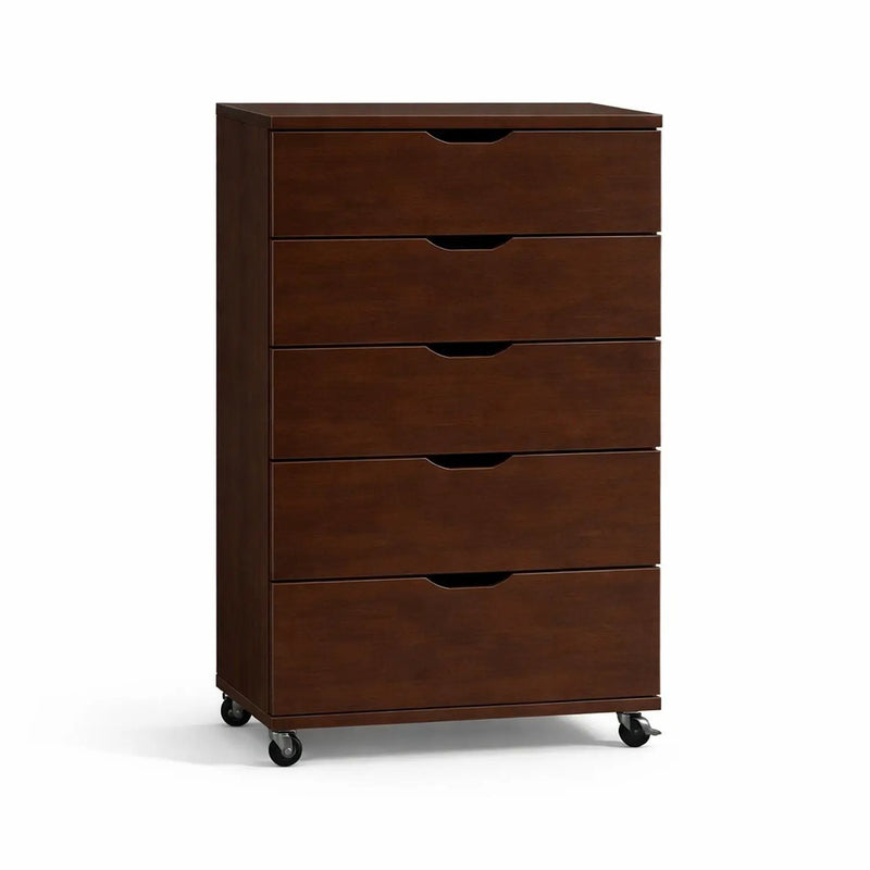 Modern 5 Drawer Dresser With Wheels by HouseOfZazla