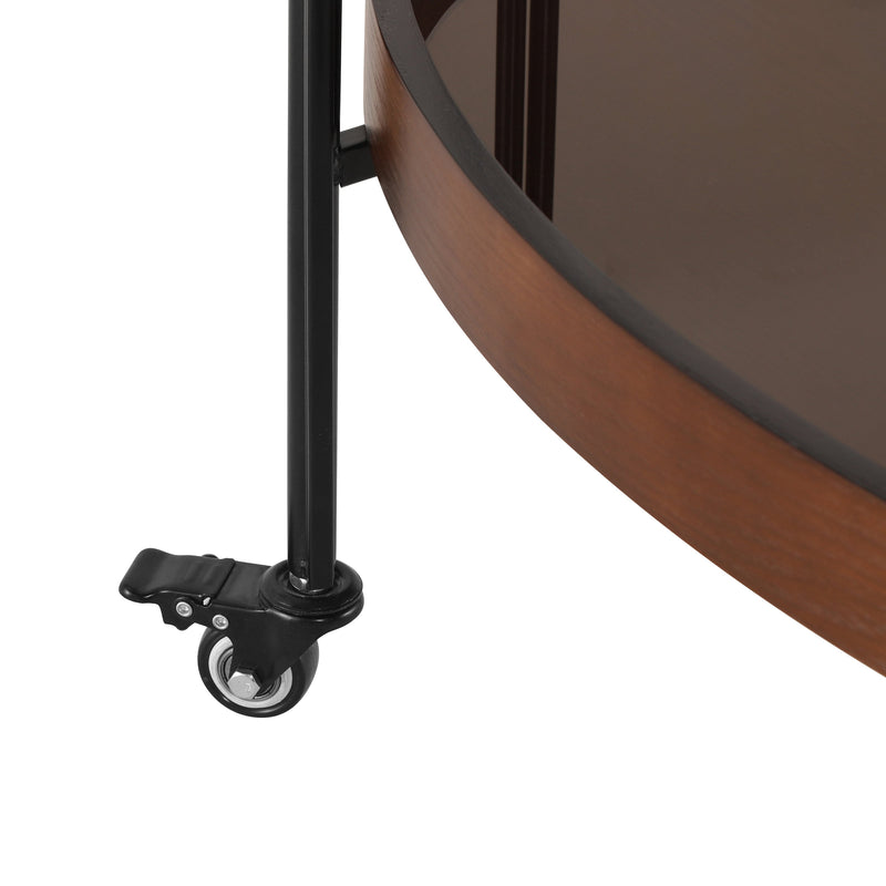 Oval 2 Shelf Dark Kitchen Cart by HouseOfZazla