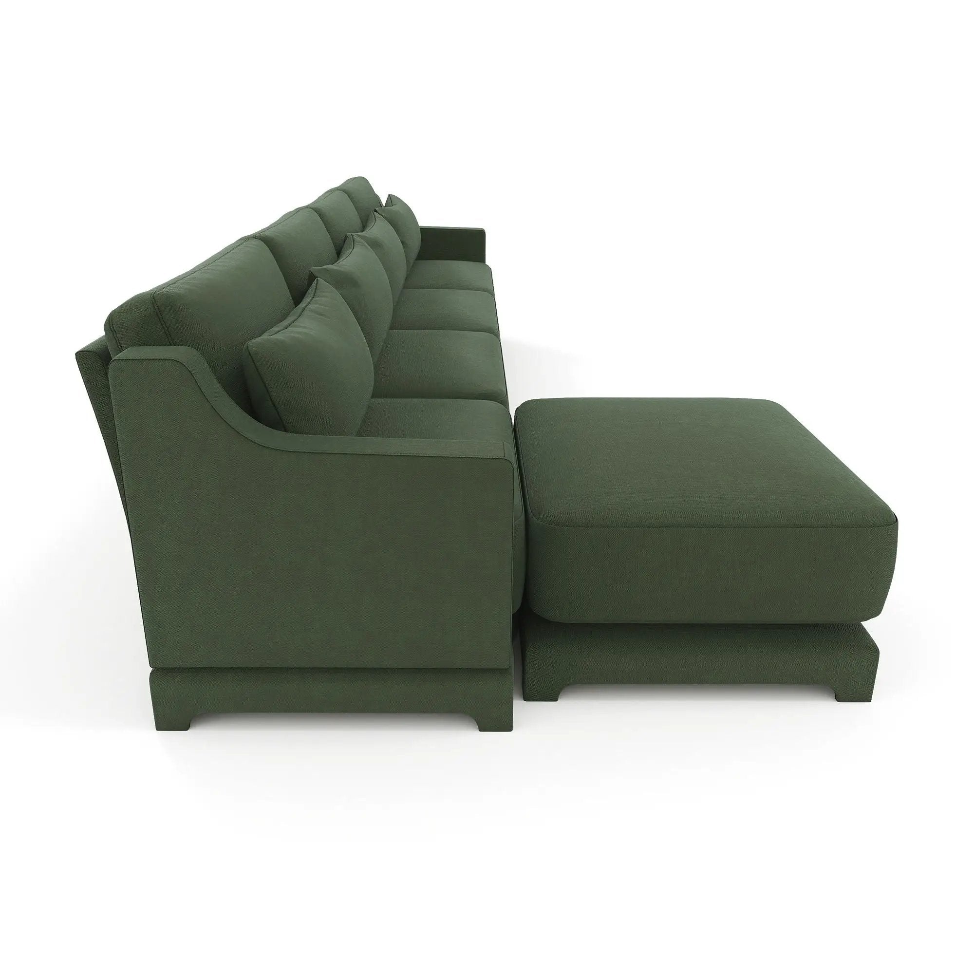 Stylish Sofa With Ottoman And Lumbar Pillows, Ergonomic Design by HouseOfZazla