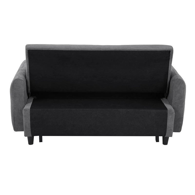 Pull-Out 2 Seat Modern Sleeper Sofa With 2 Throw Pillows And USB Ports by HouseOfZazla