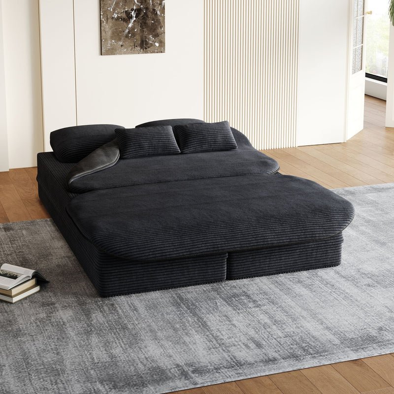 2 In 1 Foldable Sofa Bed With Multi Functional Blanket by HouseOfZazla
