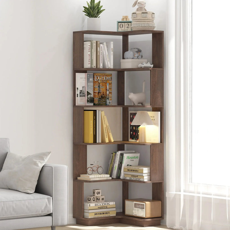 L-Shaped Design Corner Bookshelf