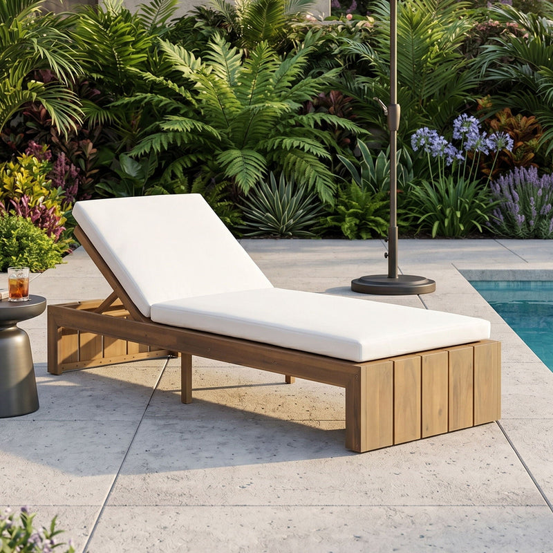 Adjustable Outdoor Chaise Lounge Patio Recliner With Removable Cushion by HouseOfZazla