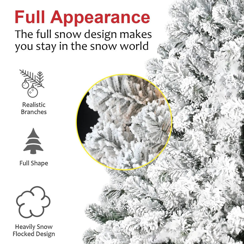 4FT Flocked Christmas Tree with 233 Tips by HouseOfZazla