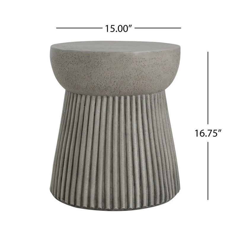 Outdoor Lightweight Concrete Side Table by HouseOfZazla