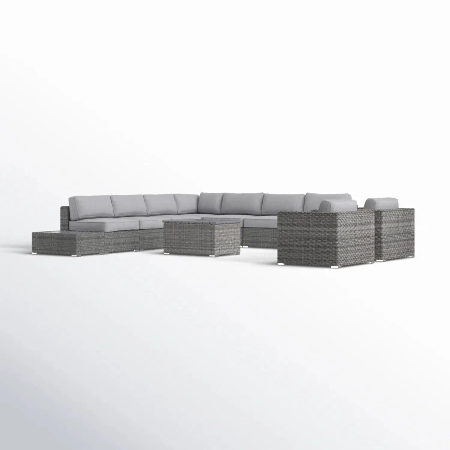 Wicker Sectional Seating Group With Cushions by HouseOfZazla