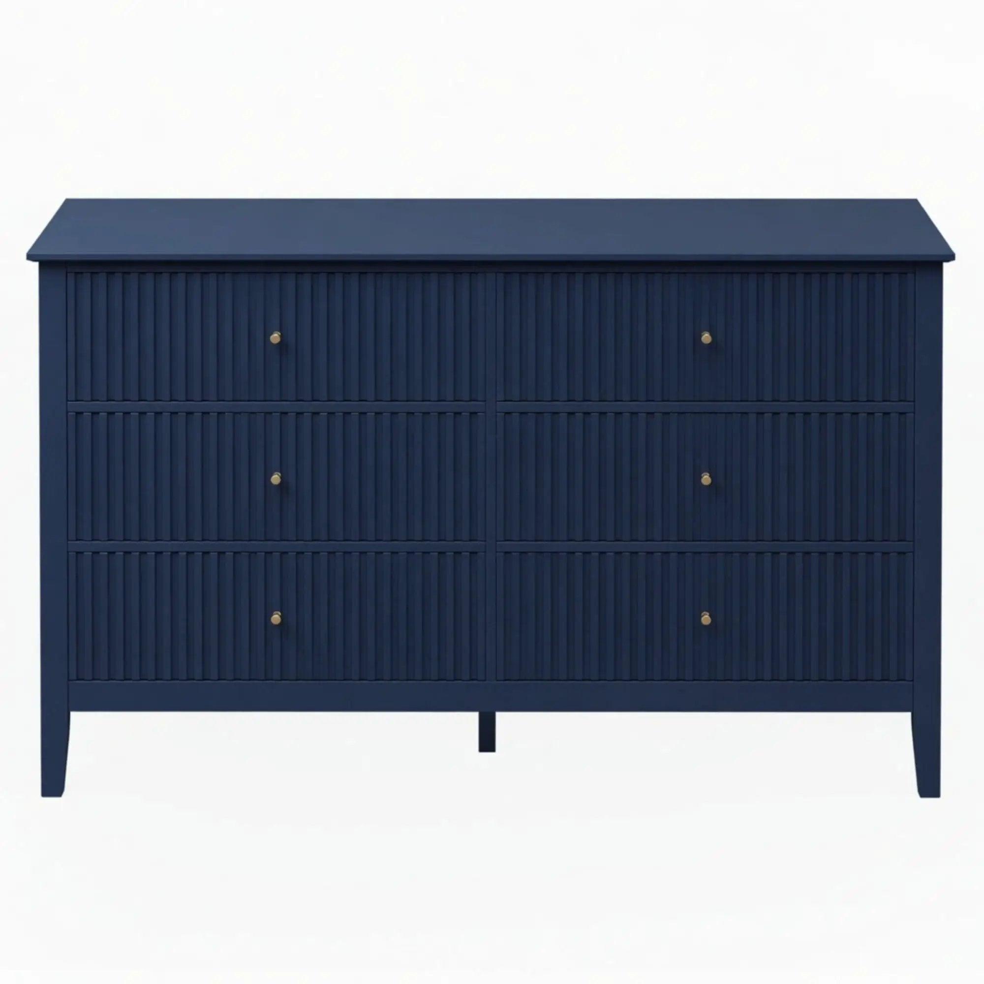 Modern 6 Drawer Fluted Dresser by HouseOfZazla
