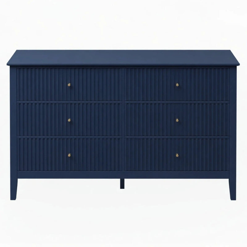 Modern 6 Drawer Fluted Dresser by HouseOfZazla