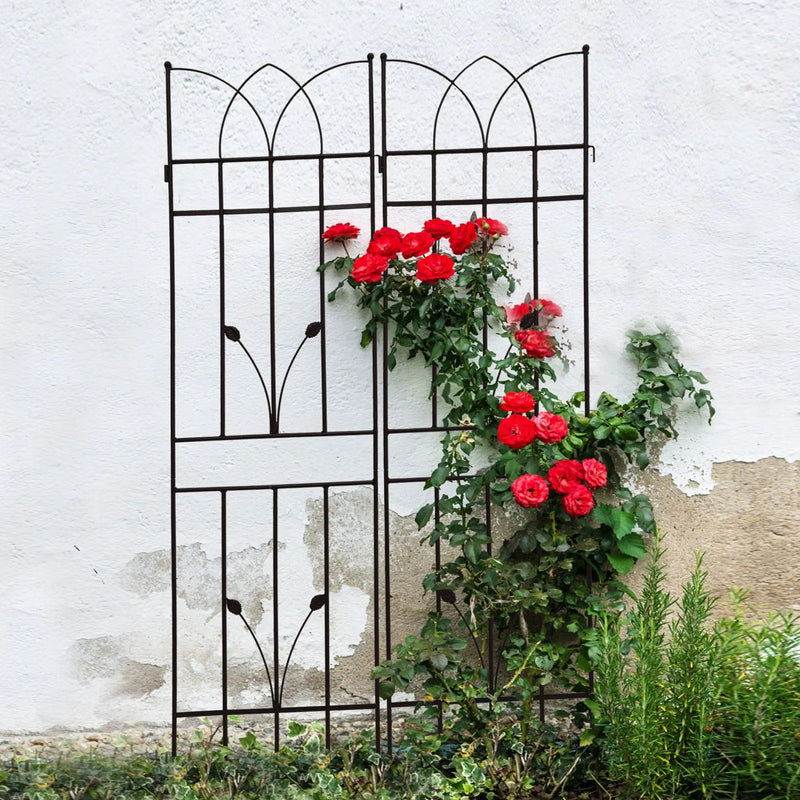 Metal Garden Trellis Rustproof For Climbing Plants Outdoor Flower Support by HouseOfZazla
