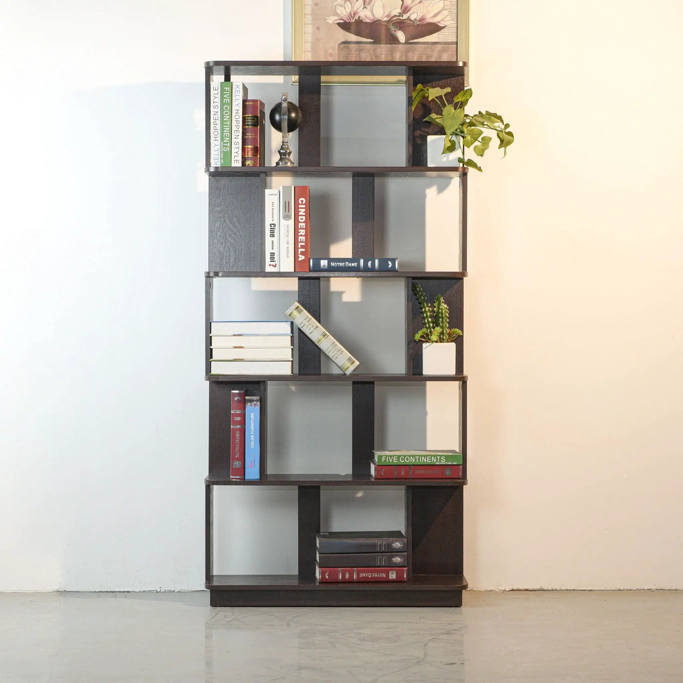 Modern 5 Tier Open Storage Bookcase by HouseOfZazla
