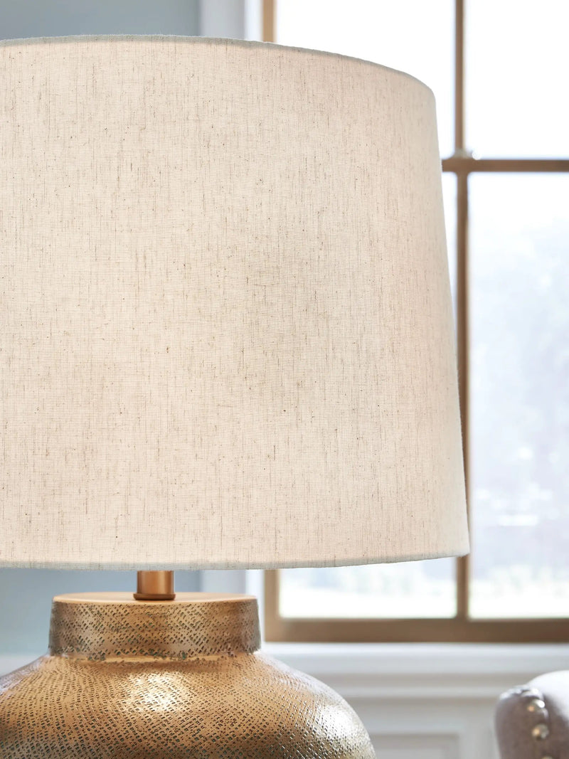 Madney - Metal Table Lamp - Antique Gold Finish by Unique Piece Furniture